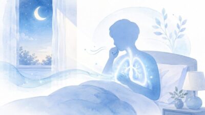夜中や明け方に咳き込んでいませんか？──自分では気づきにくい「咳喘息」というかたちのアイキャッチ画像